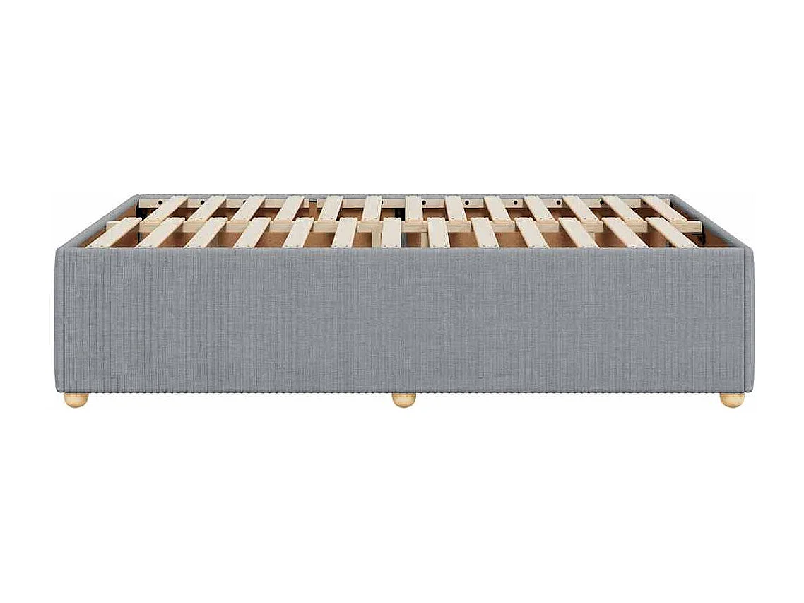 Letto per adulti | Letto singolo | Giroletto senza Materasso Grigio Chiaro 120x190 cm in Tessuto