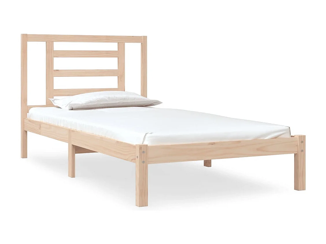 Lit simple | Lit adulte, enfant | Cadre de lit 90x190 cm bois de pin massif