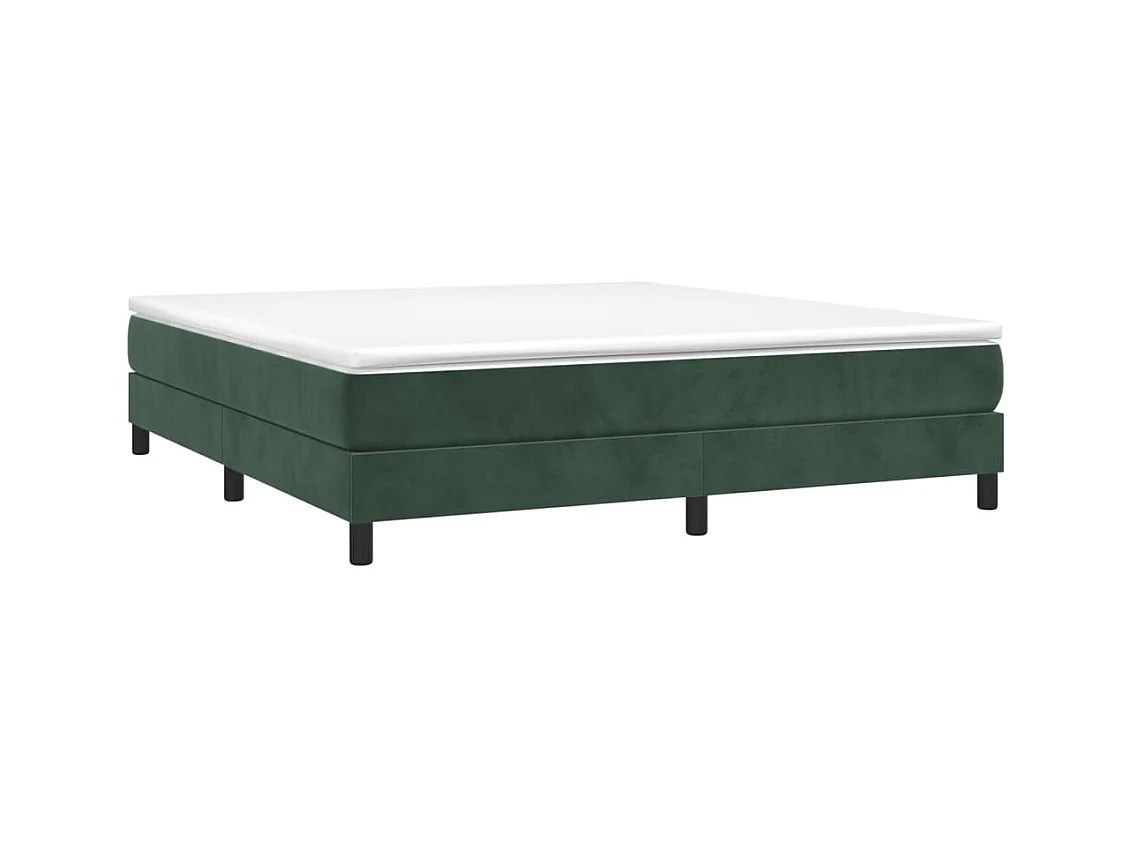 Lit double | Lit adulte | Cadre de lit vert foncé 160x200 cm velours