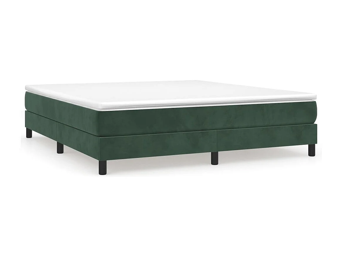Lit double | Lit adulte | Cadre de lit vert foncé 160x200 cm velours