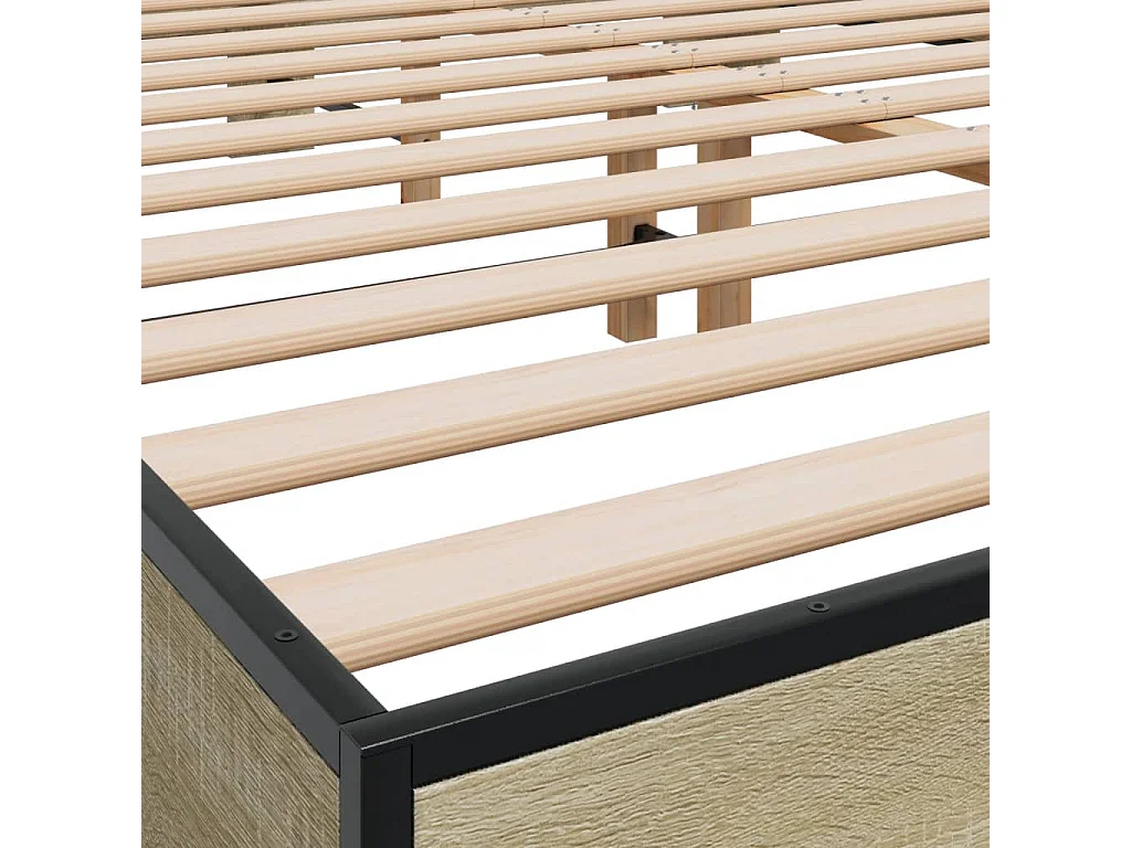 Lit double | Lit adulte | Cadre de lit chêne sonoma 150x200 cm