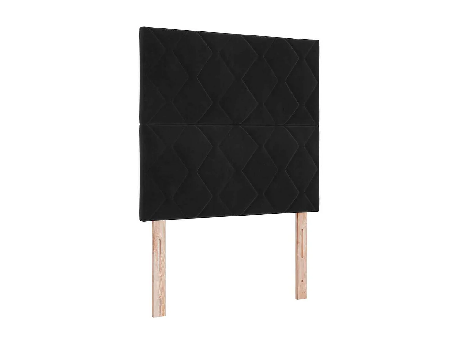 Lit simple | Lit adulte, enfant | Cadre de lit avec tête de lit Noir 120x200 cm Velours