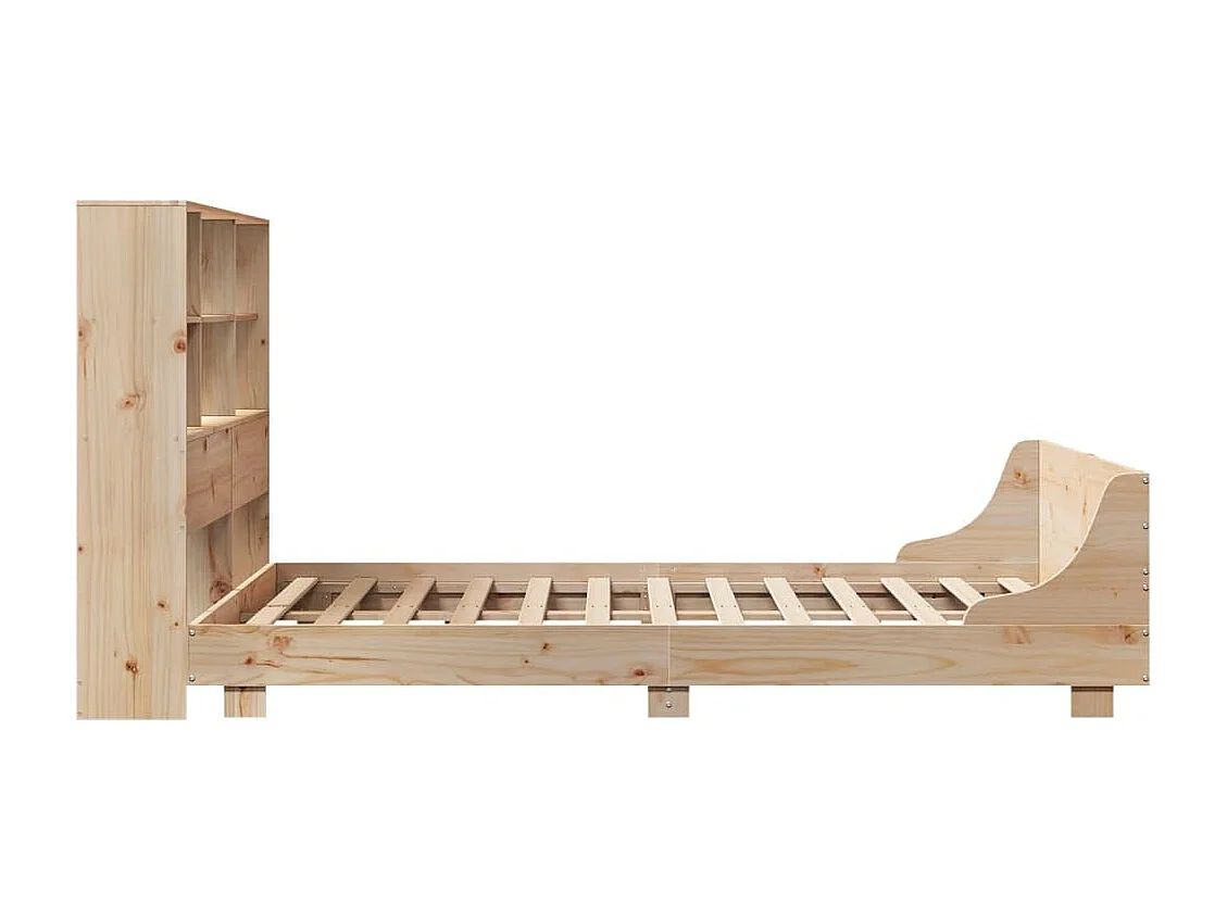 Letto per adulti | Letto matrimoniale | Giroletto senza Materasso 150x200 cm in Legno Massello di Pino