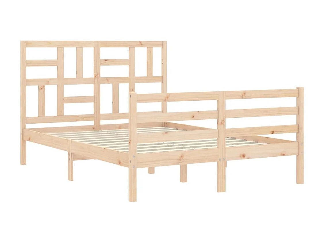 Lit simple | Lit adulte, enfant | Cadre de lit bois massif 120x190 cm