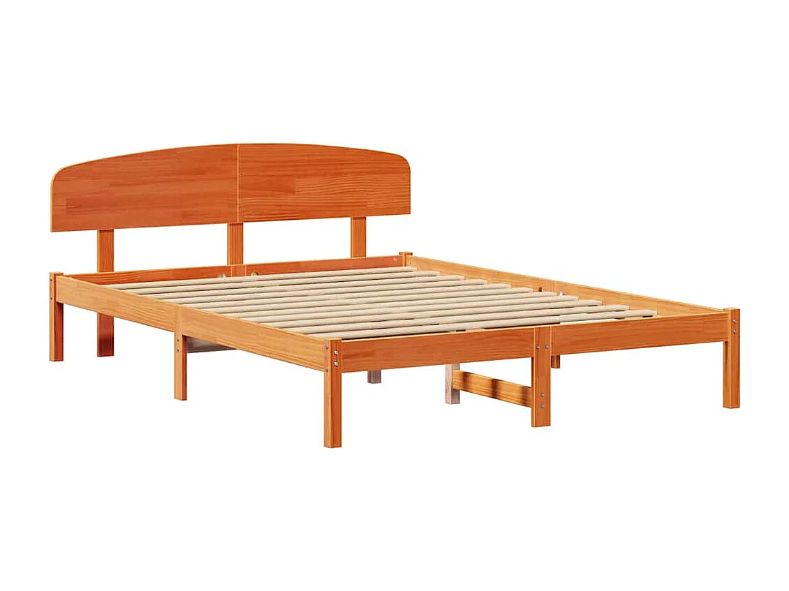 Lit double | Lit adulte | Cadre de lit Marron 160x200 cm Bois de pin massif
