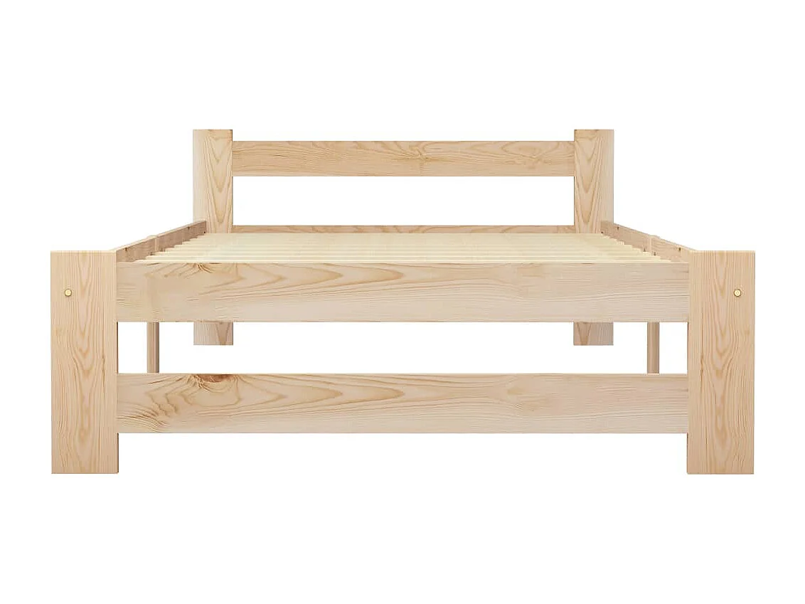 Lit simple | Lit adulte, enfant | Cadre de lit bois de pin massif 90x200 cm
