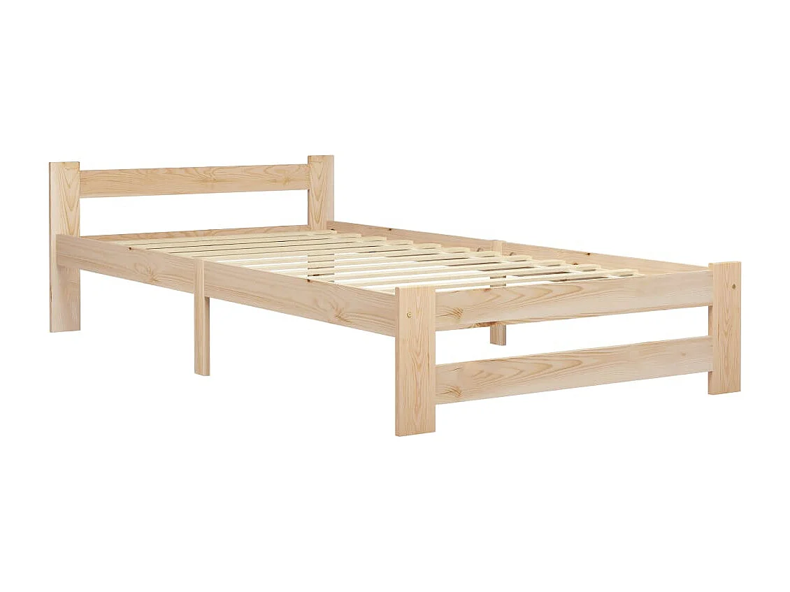 Lit simple | Lit adulte, enfant | Cadre de lit bois de pin massif 90x200 cm