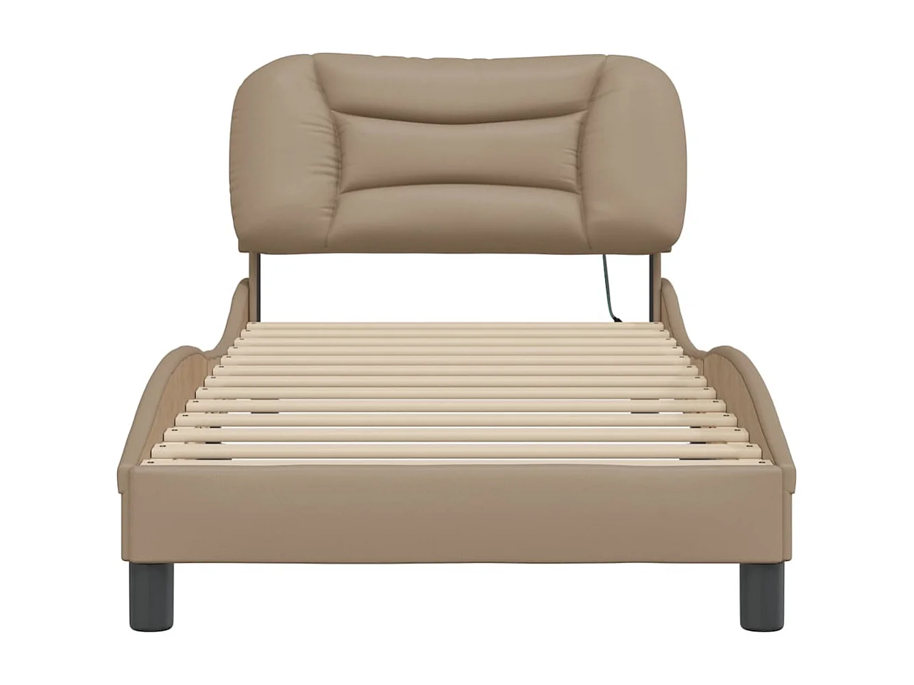 Lit simple | Lit adulte, enfant | Cadre de lit avec LED cappuccino 80x200 cm