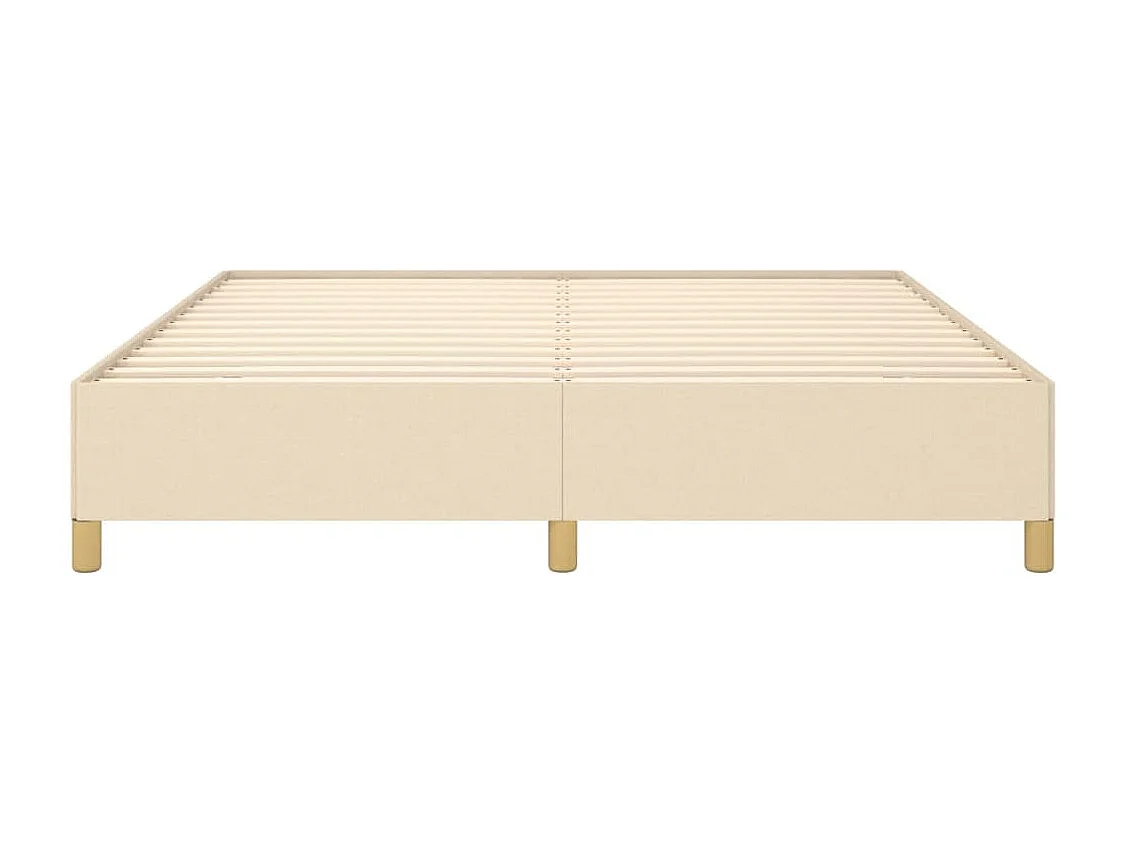 Lit double | Lit adulte | Cadre de lit crème 160x200 cm tissu