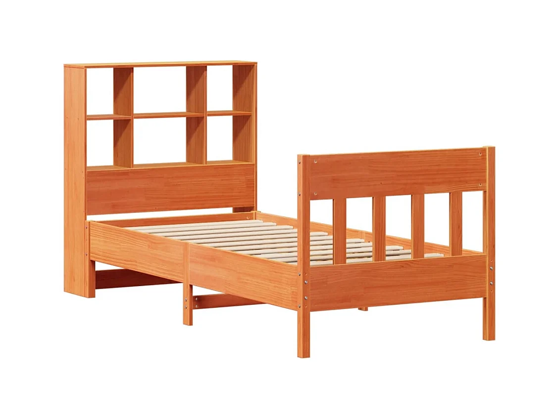 Letto per adulti | Letto singolo | Giroletto senza Materasso Marrone Cera 100x200 cm Legno di Pino