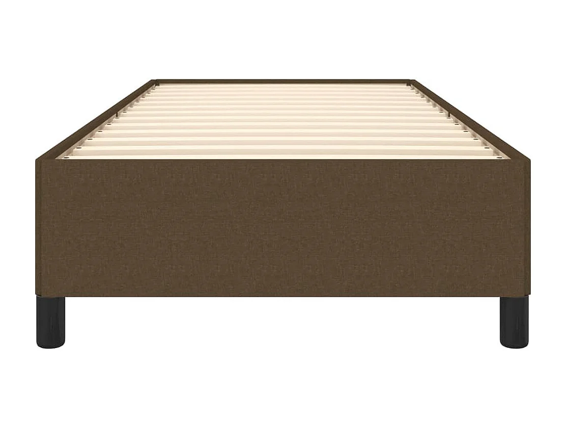 Lit simple | Lit adulte, enfant | Cadre de lit marron foncé 100x200 cm tissu