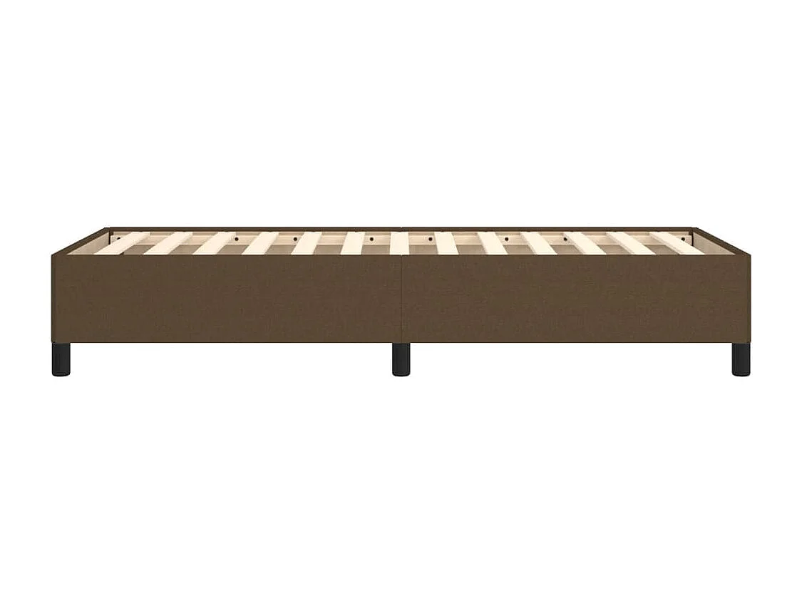 Lit simple | Lit adulte, enfant | Cadre de lit marron foncé 100x200 cm tissu
