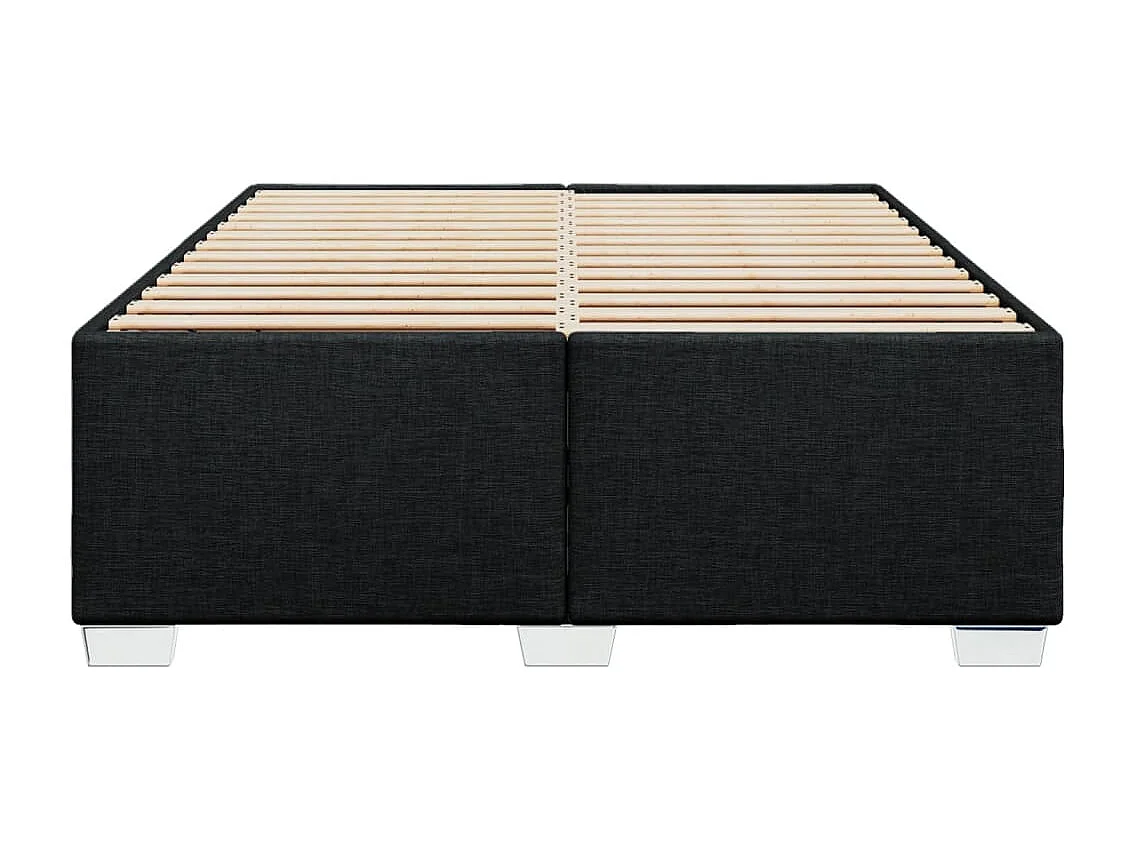 Lit double | Lit adulte | Cadre de lit noir 140x200 cm tissu