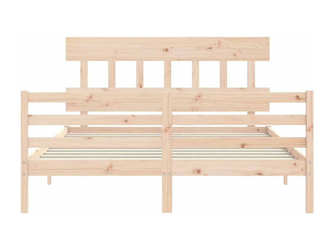 Lit double | Lit adulte | Cadre de lit bois massif 150x200 cm