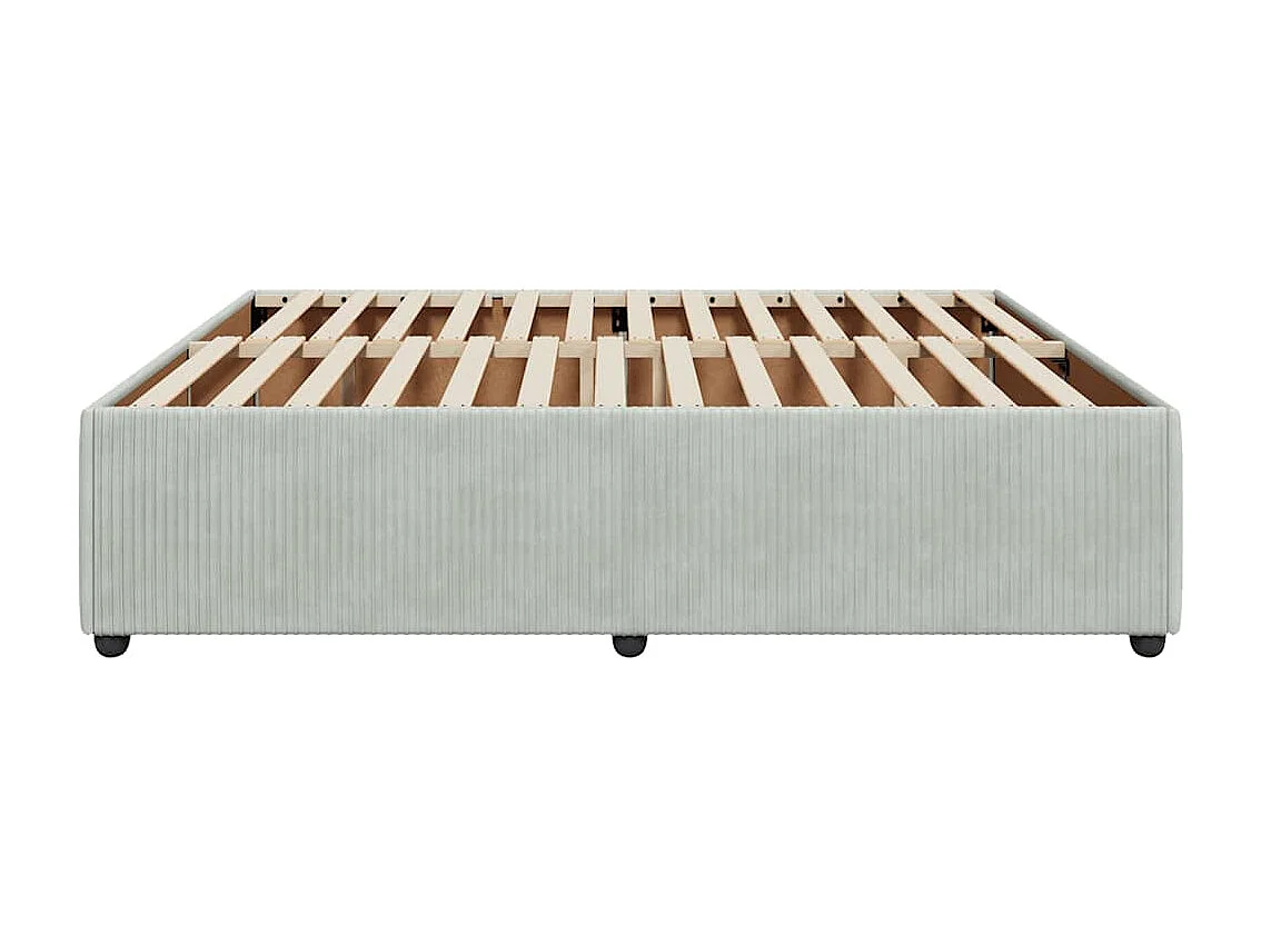 Lit double | Lit adulte | Cadre de lit gris clair 200x200 cm velours