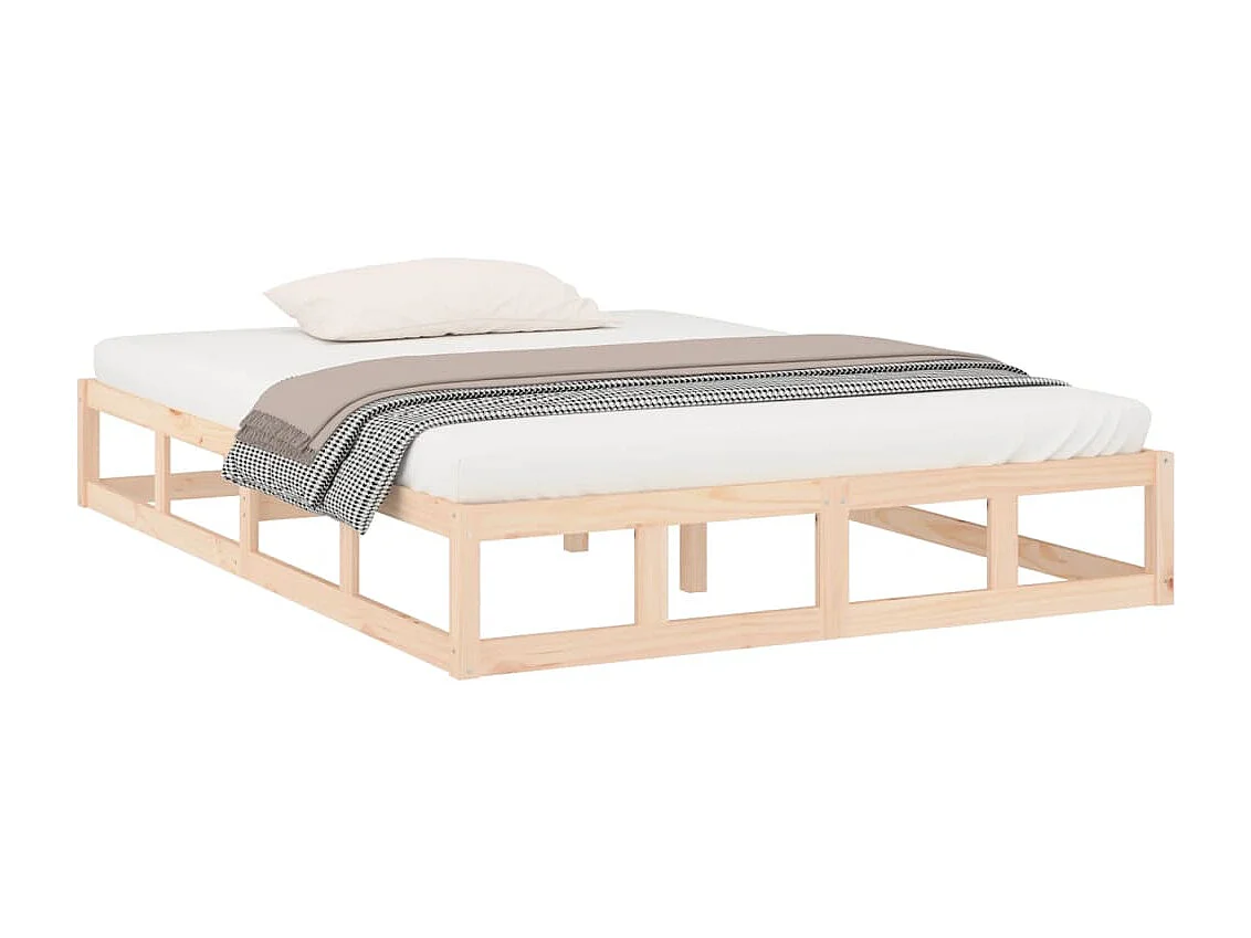 Bedframe | Eenpersoonsbed massief hout 120x200 cm