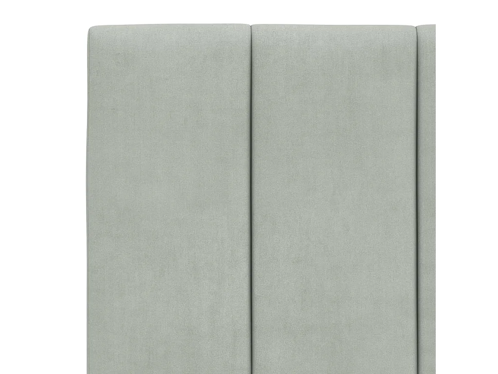 Lit simple | Lit adulte, enfant | Cadre de lit avec LED gris clair 100x200cm velours