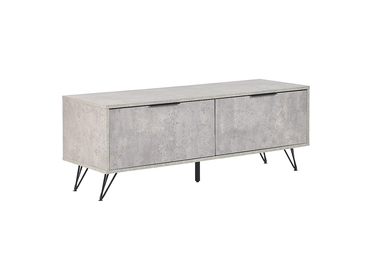 Meuble TV HALSTON Effet béton gris