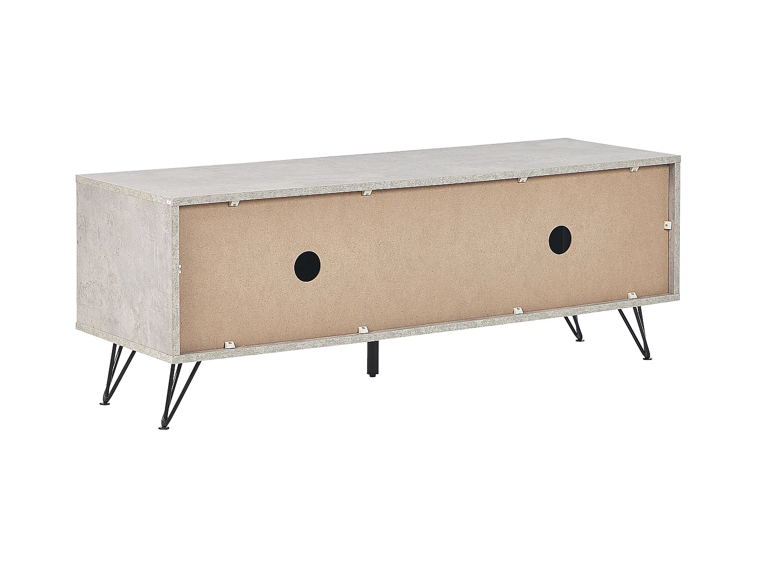 Meuble TV HALSTON Effet béton gris