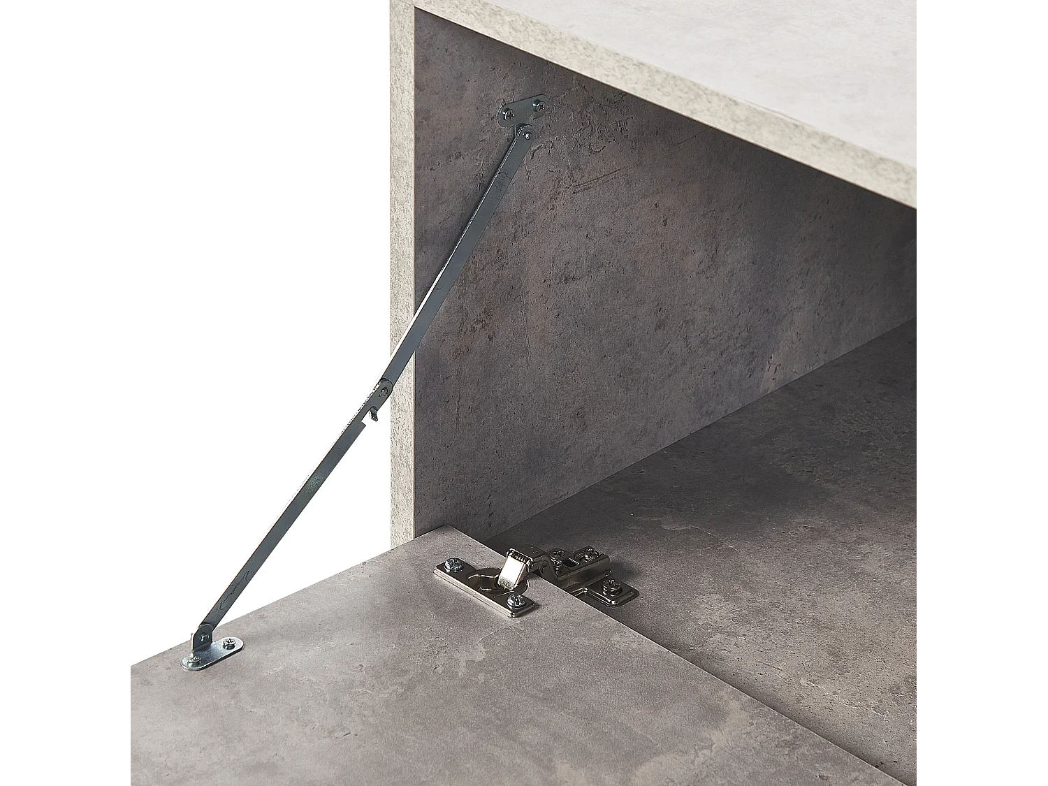 Modernes Sideboard Betonoptik grau /schwarz Holzfaserplatte mit Metall Halston