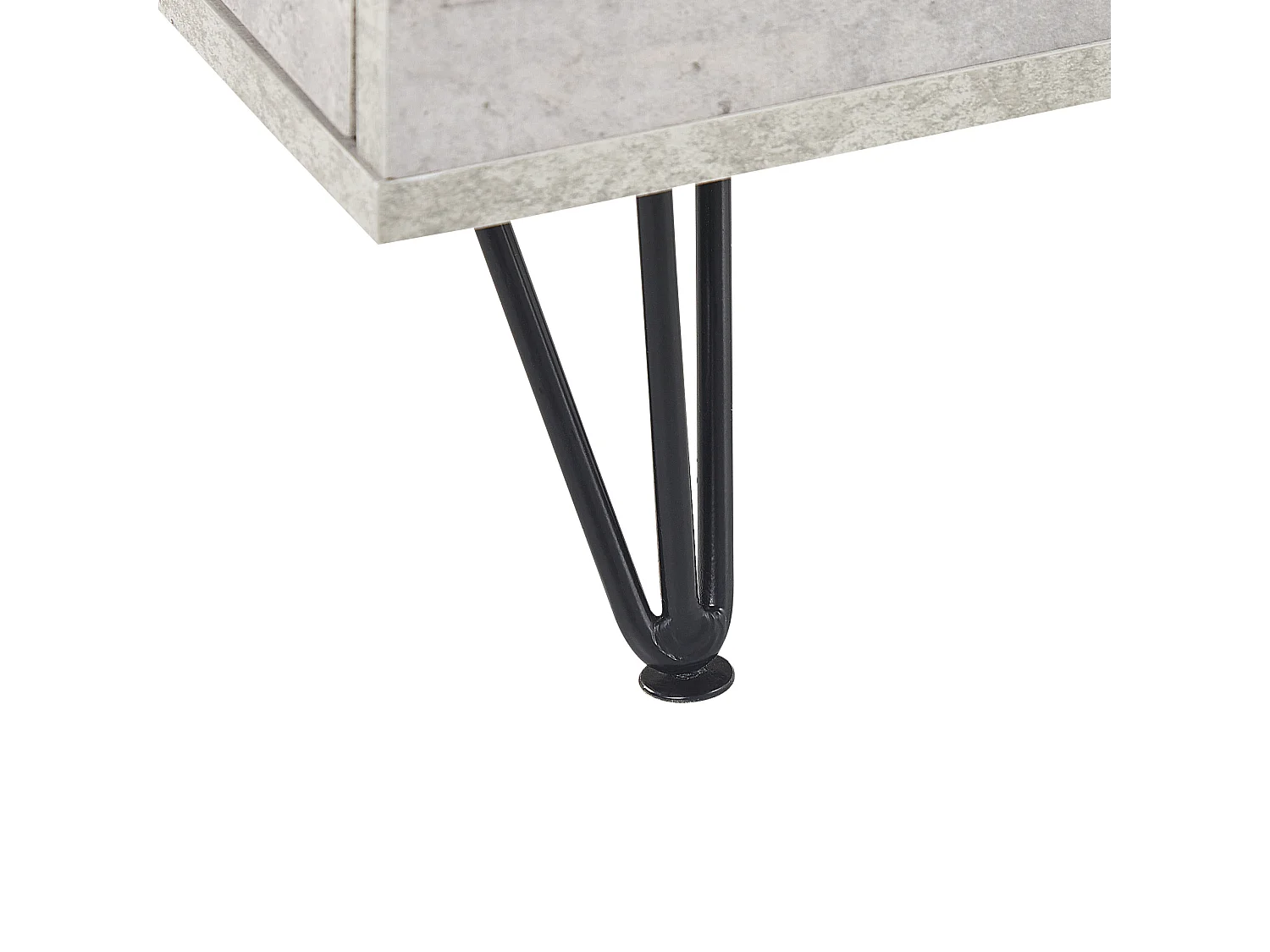 Modernes Sideboard Betonoptik grau /schwarz Holzfaserplatte mit Metall Halston