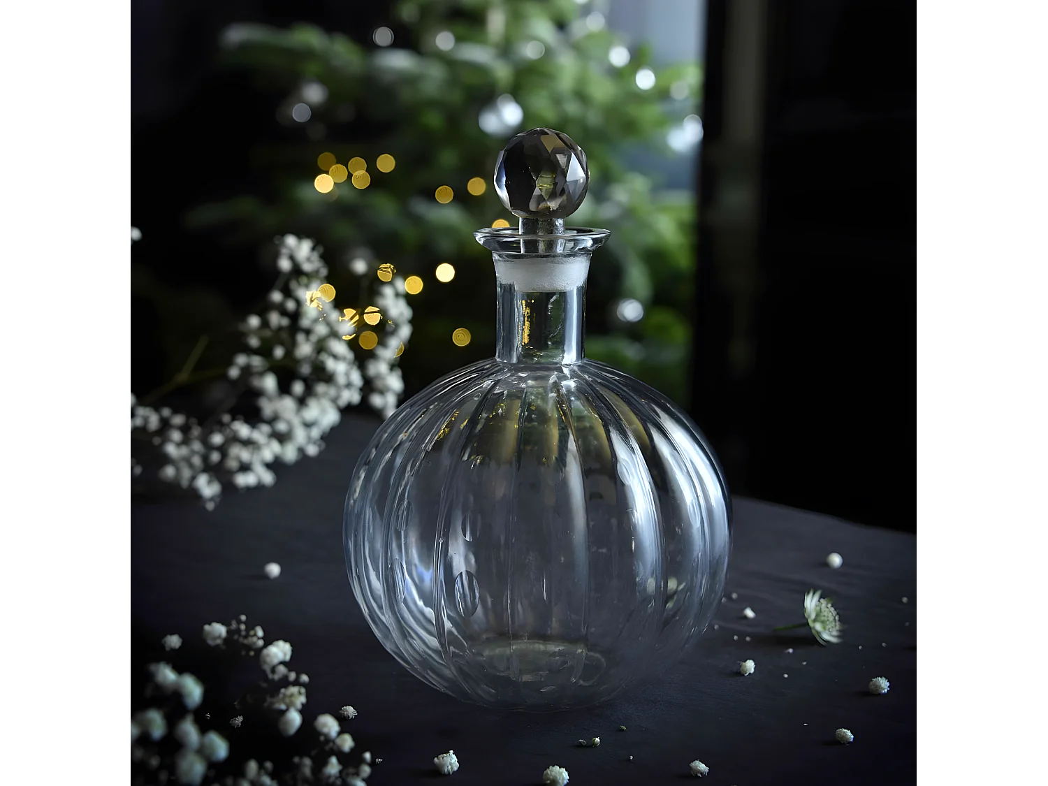 Jarra para whisky de vidrio transparente