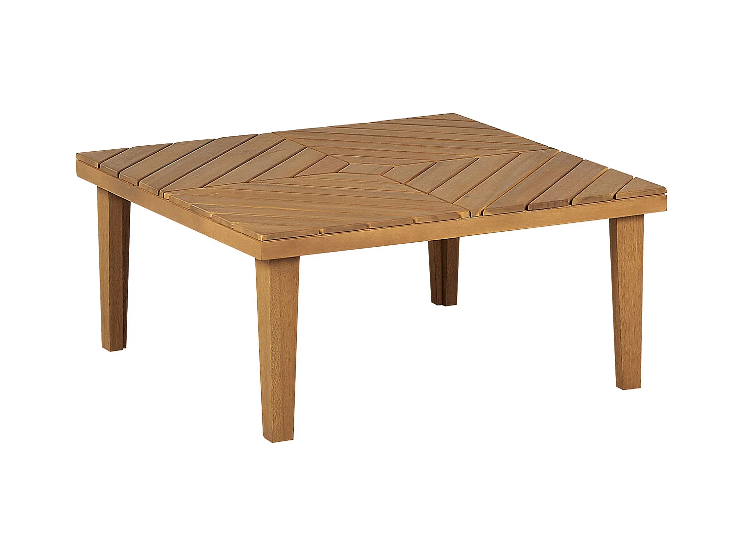 Outdoor Beistelltisch Akazienholz hellbraun quadratisch 70x70 cm Modern Baratti