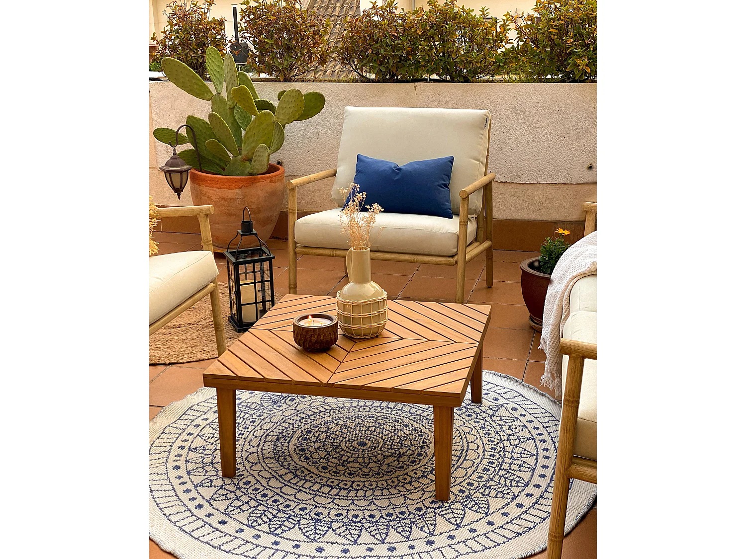Table basse de jardin BARATTI Acacia Marron