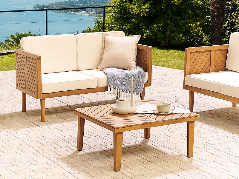 Outdoor Couchtisch BARATTI Akazienholz Braun