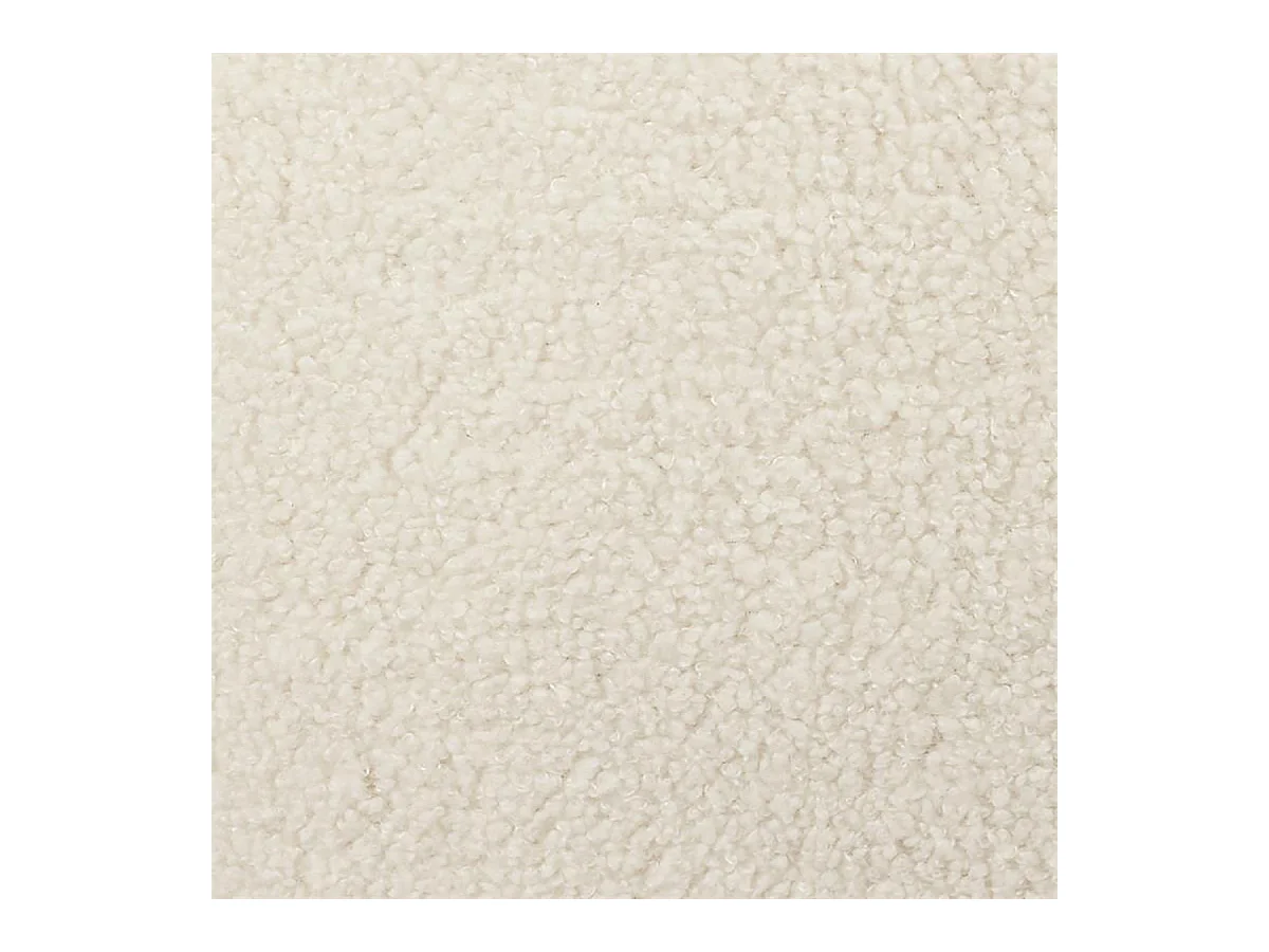 KILPA - Lot de 4 Fauteuils Bois et Métal Assise en Tissu Bouclettes