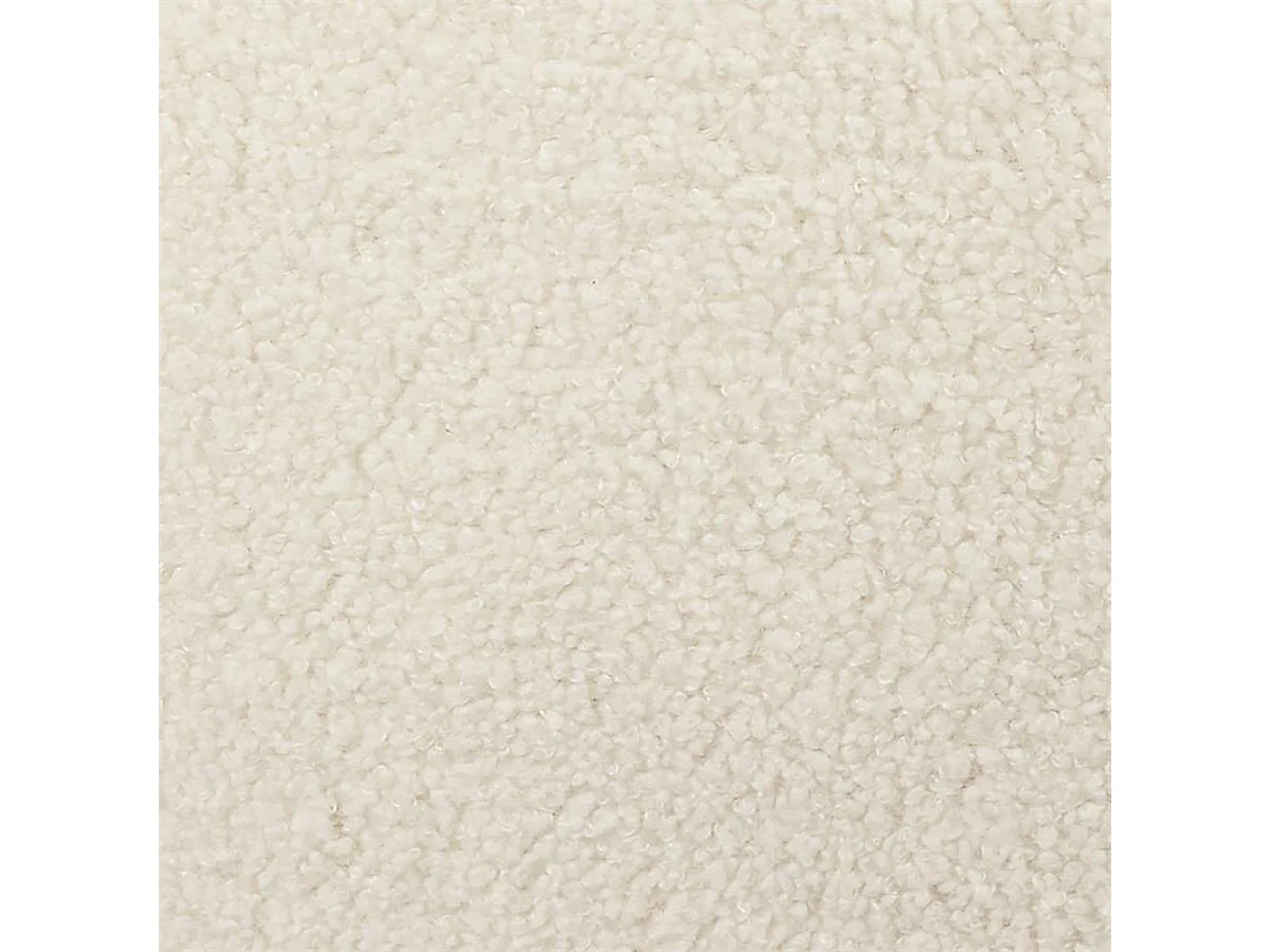 KILPA - Lot de 6 Fauteuils Bois et Métal Assise en Tissu Bouclettes