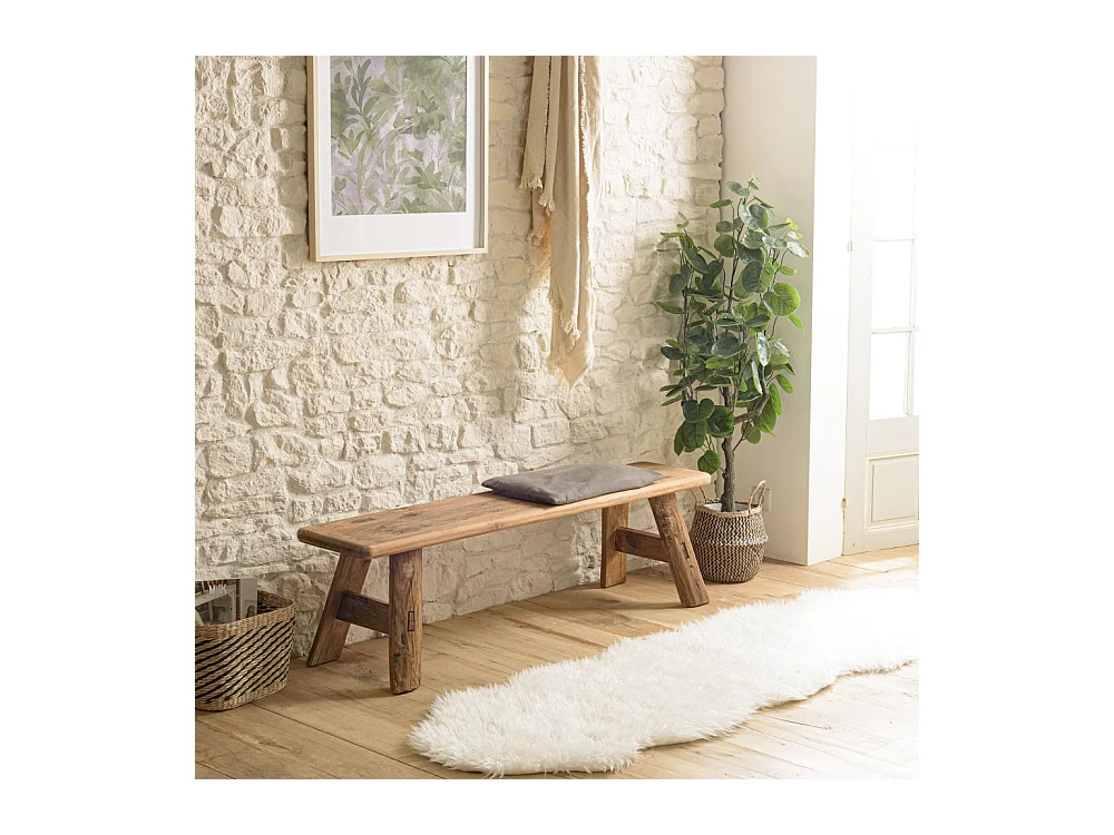 SANDY - Banc 140x30cm bois Pin recyclé
