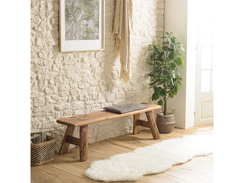 SANDY - Banc 140x30cm bois Pin recyclé