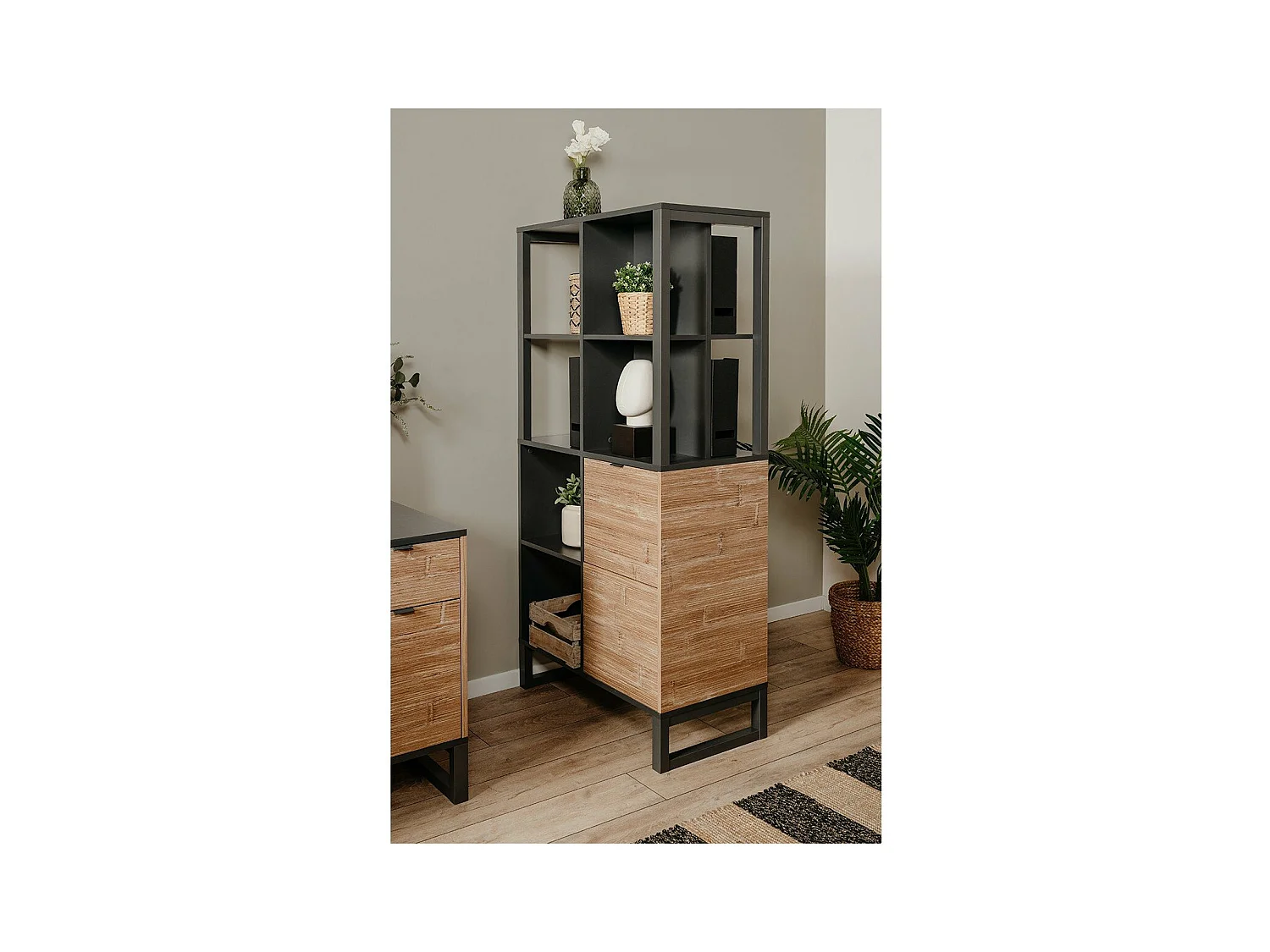 Planken 2 deuren, 4 vakken - L83,5 cm