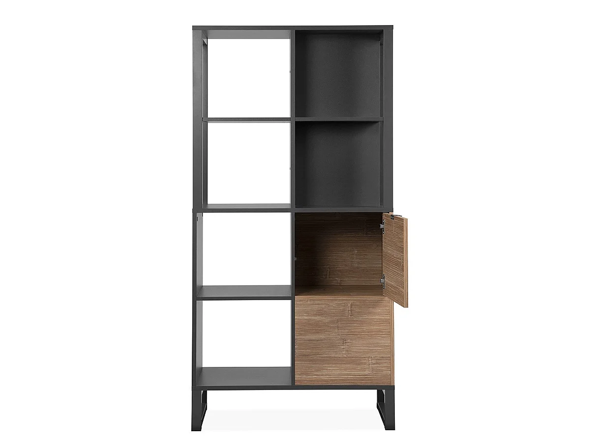 Regał 2-drzwiowy, 4 wnęki - L83,5 cm