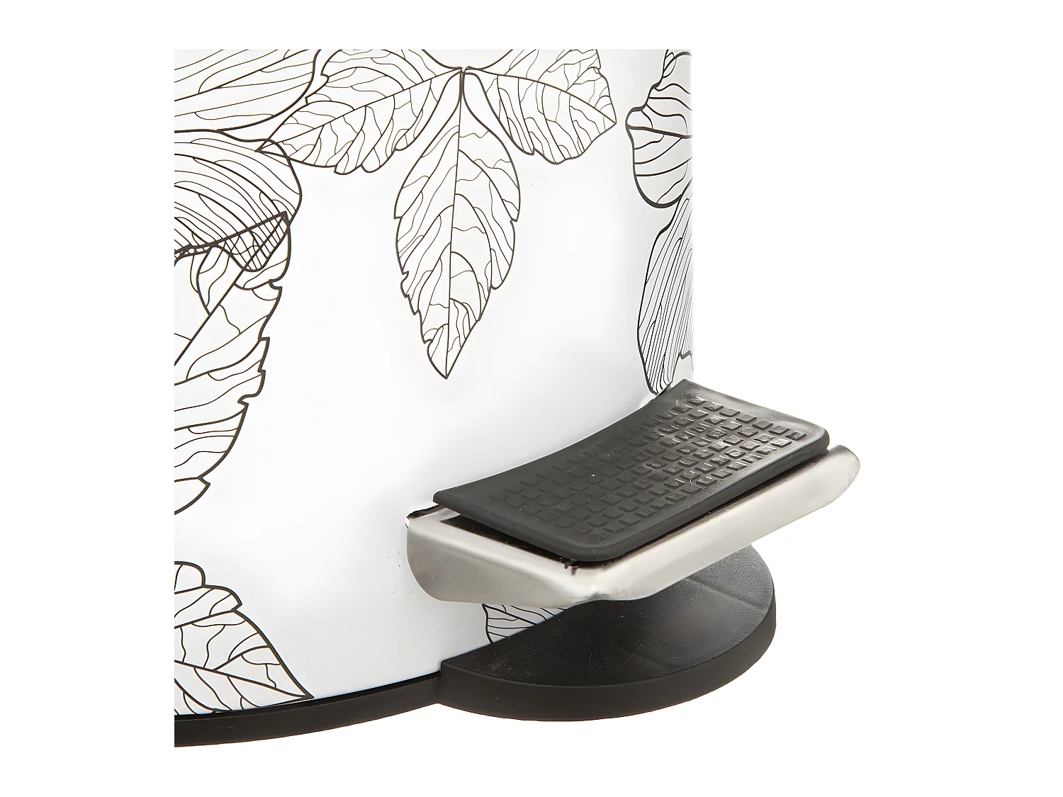 Poubelle en métal et bambou Soft Close 3 L déco Blackflora