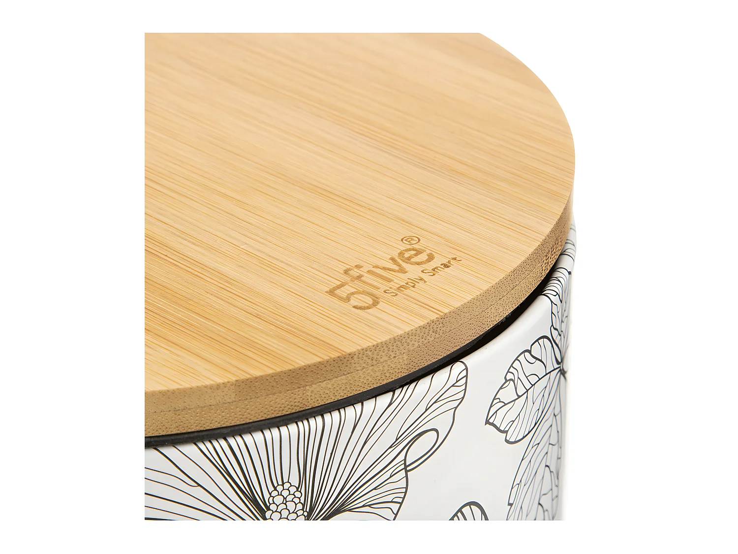 Cubo de pedal con diseño floral 3 l