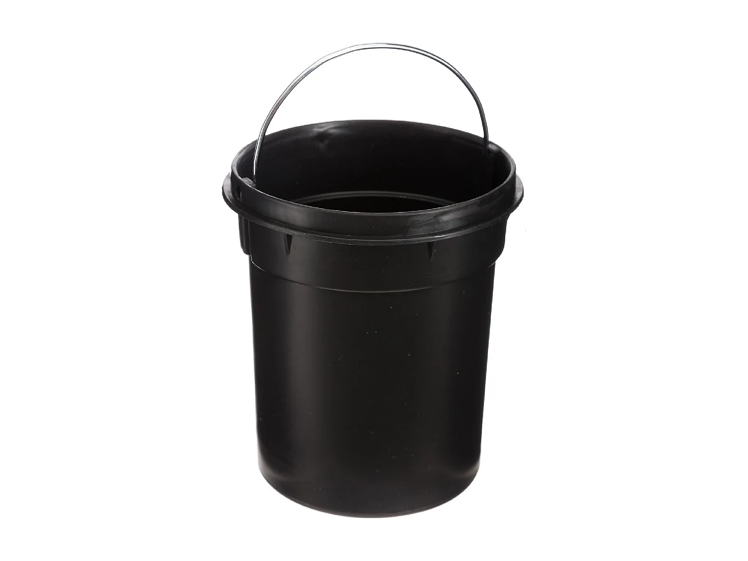 Poubelle à pédale 3L en Métal noir et Bambou