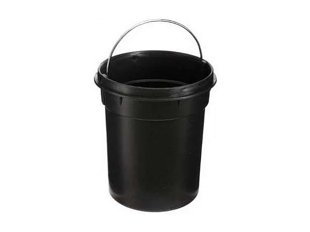 Poubelle à pédale 3L en Métal noir et Bambou