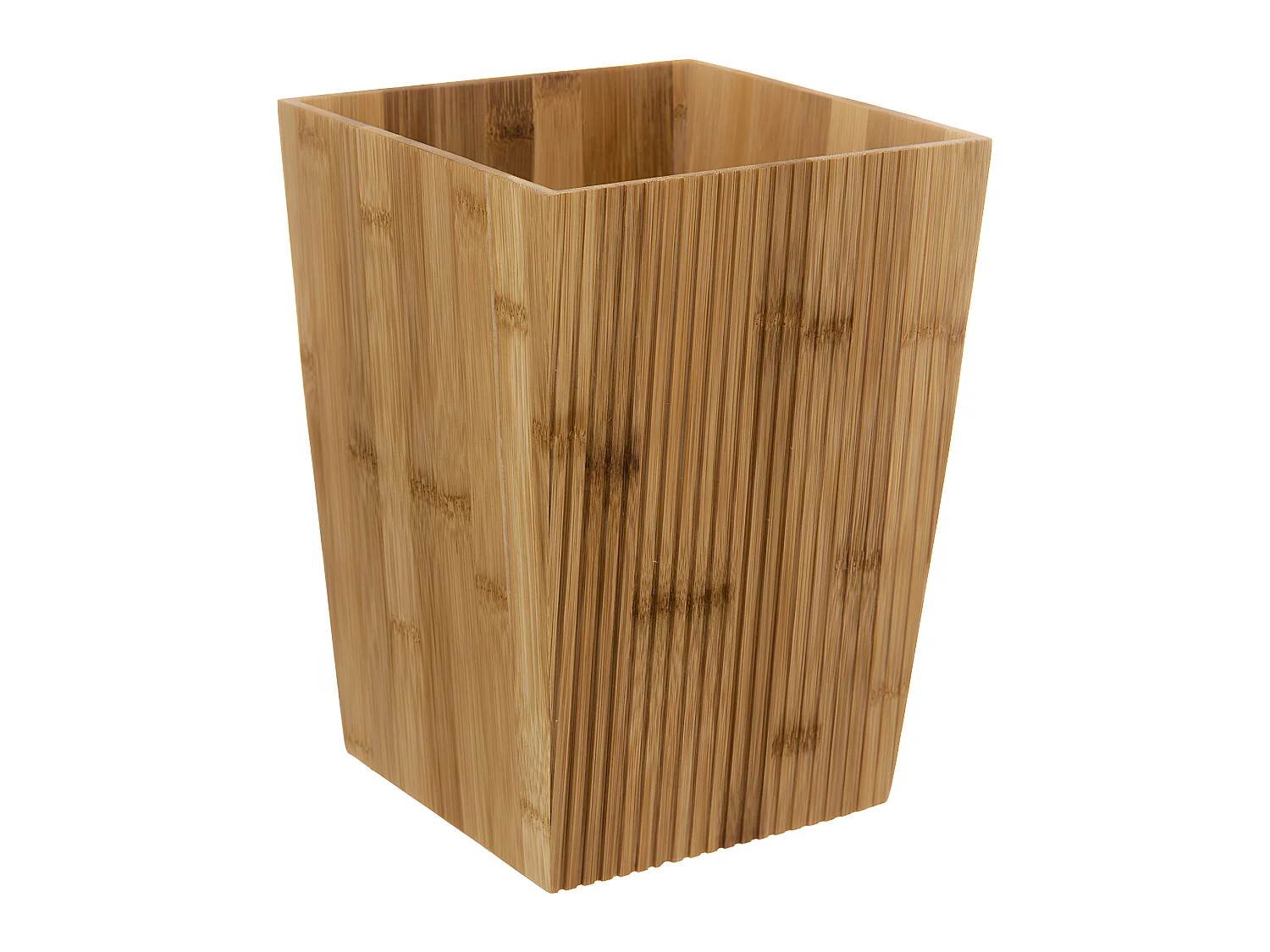 Poubelle de salle de bain 6L en Bambou avec couvercle