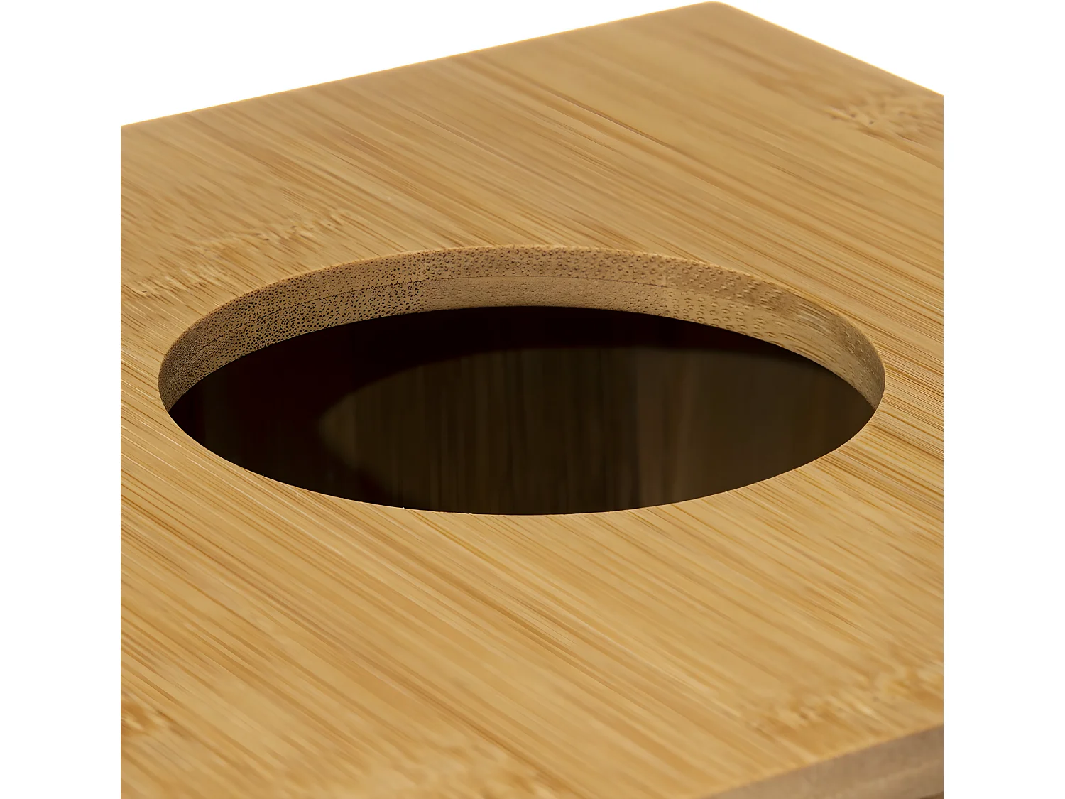 Poubelle de salle de bain 6L en Bambou avec couvercle