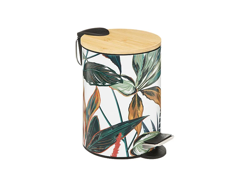 Exotischer bedruckter Pedaleimer Ø 17 x 24 cm