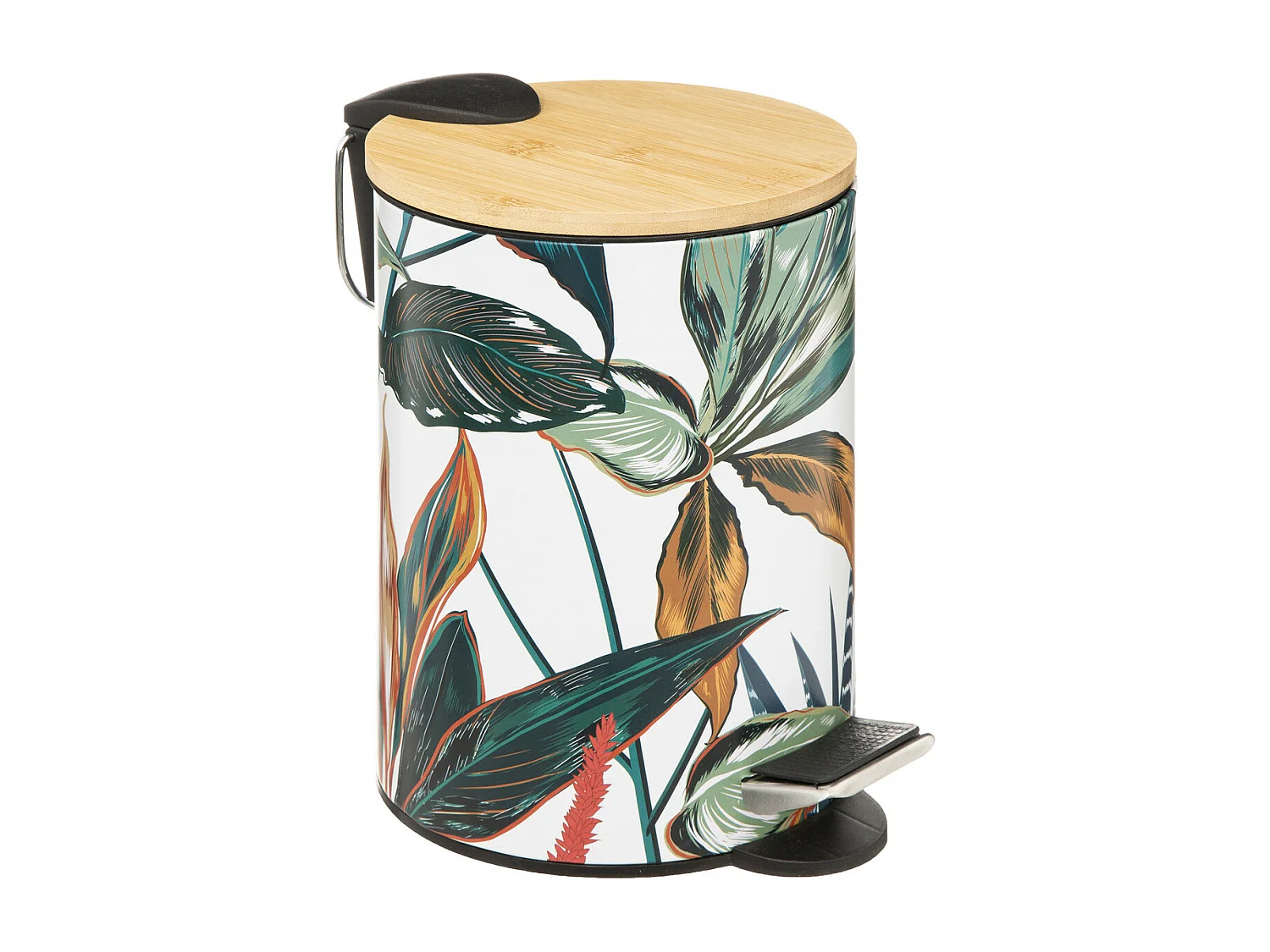 Papelera a pedal estampado exótico Ø 17 x 24 cm