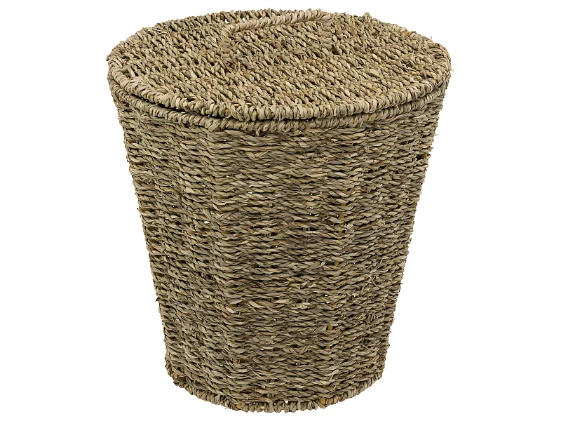 Poubelle de salle de bain avec couvercle en Seagrass 9 L