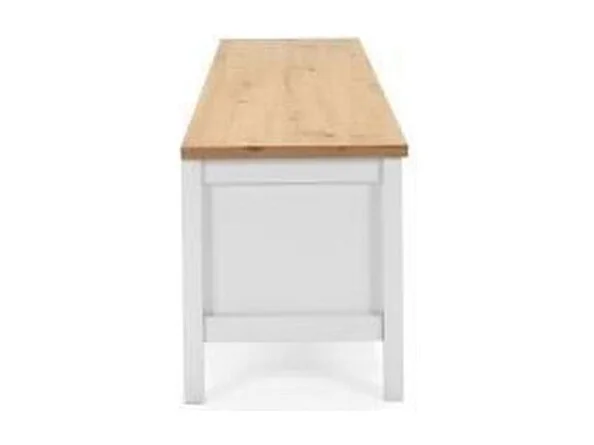 Tv-meubel 2 laden L160 cm - Witte decoratie - BERGEN