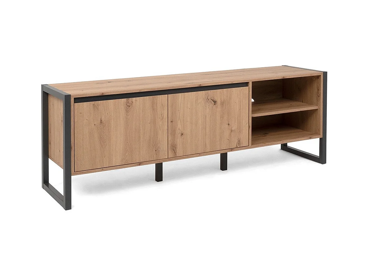 Tv-meubel 2 deuren en 2 vakken L160 cm - DENVER