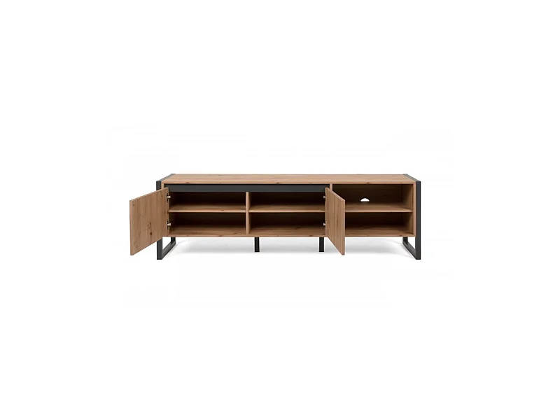 Tv-meubel 2 deuren en 2 vakken L160 cm - DENVER