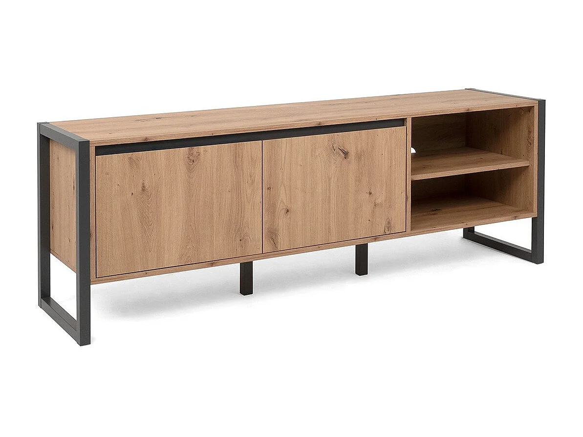 Tv-meubel 2 deuren en 2 vakken L160 cm - DENVER