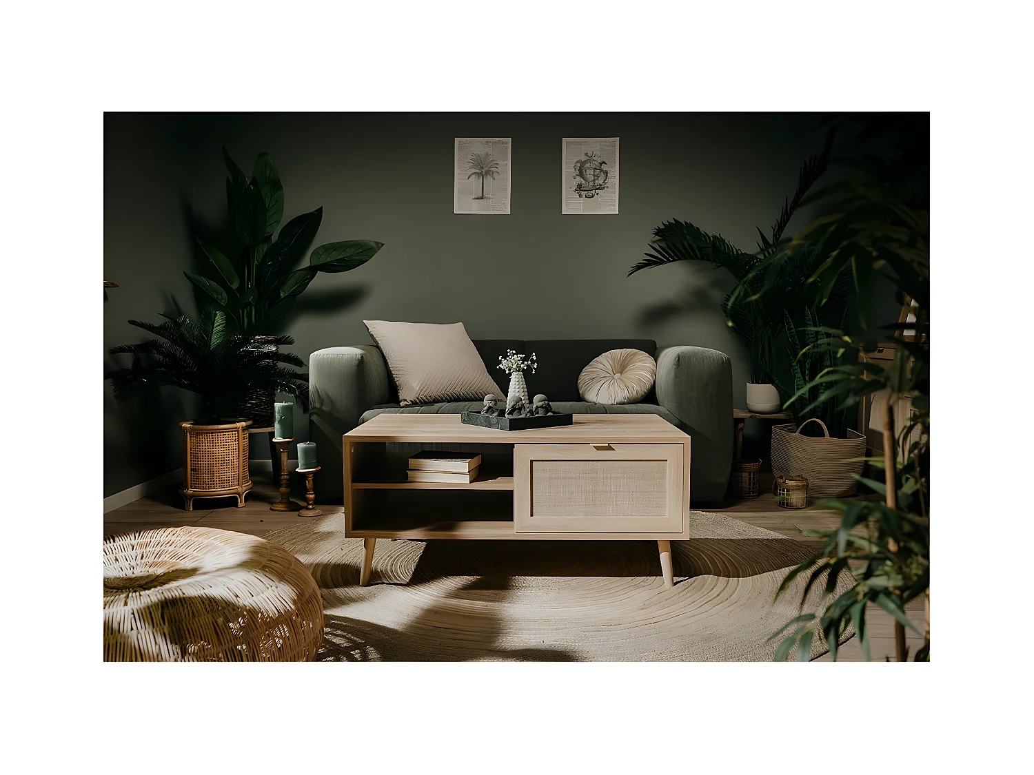 Salontafel 2 Nissen L100 cm - Rotanprint - BALI