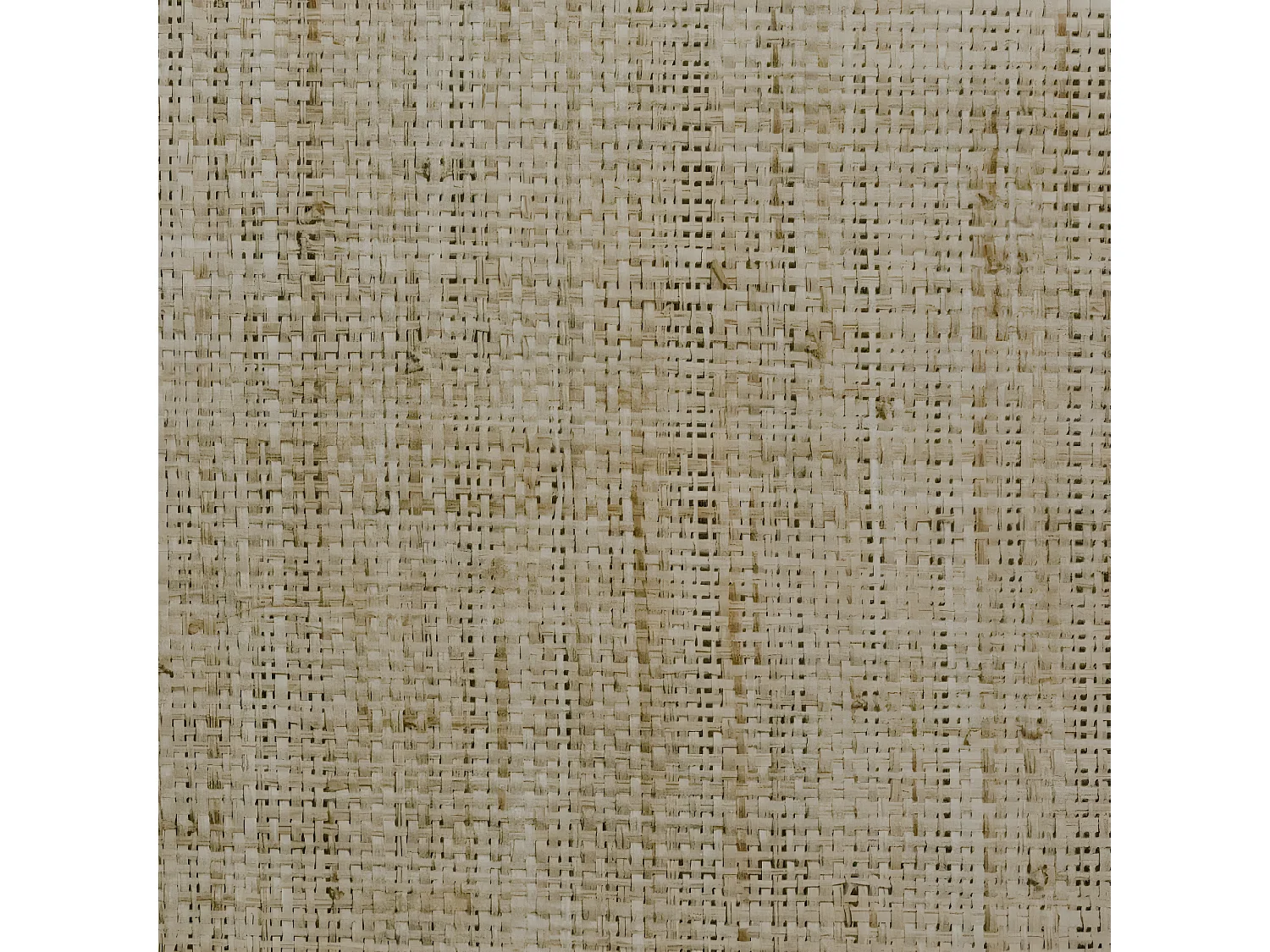 Tavolino basso 2 nicchie L100 cm - Stampa effetto rattan